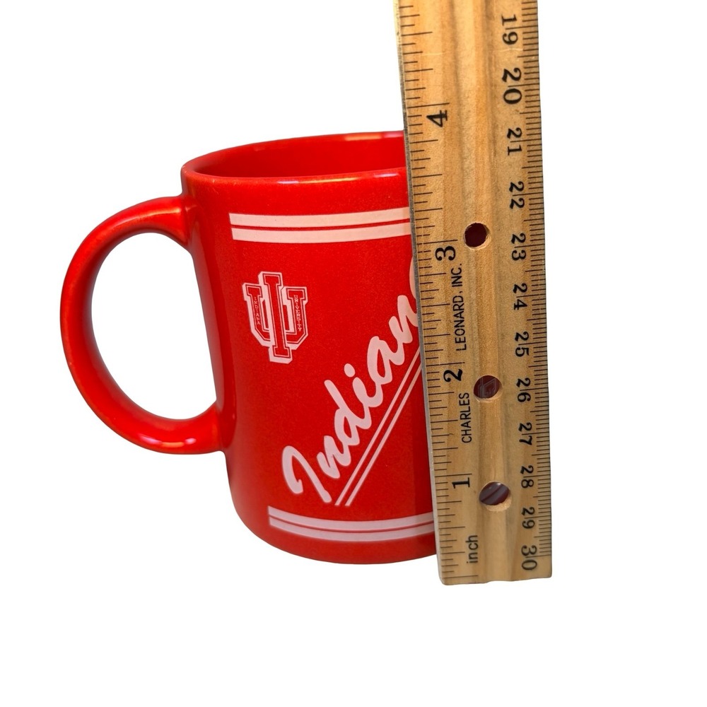 Rare Indiana University IU Hoosiers 1990s Red Ceramic Mug Vintage NCAA MCM - Picture 6 of 7